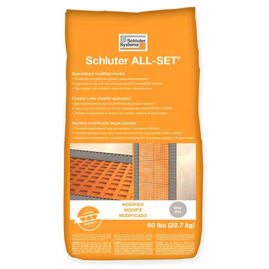 Schluter All Set Mortar at Falco + Petra Surfaces in Long Beach, CA