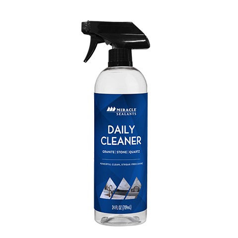 Spray bottle labeled 'Daily Cleaner' by Miracle Sealants on a white background