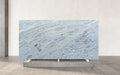 Premium marble stone display at Falco + Petra Surfaces showroom in Long Beach, CA