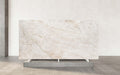 Premium quartzite display at Falco + Petra Surfaces showroom in Long Beach, CA