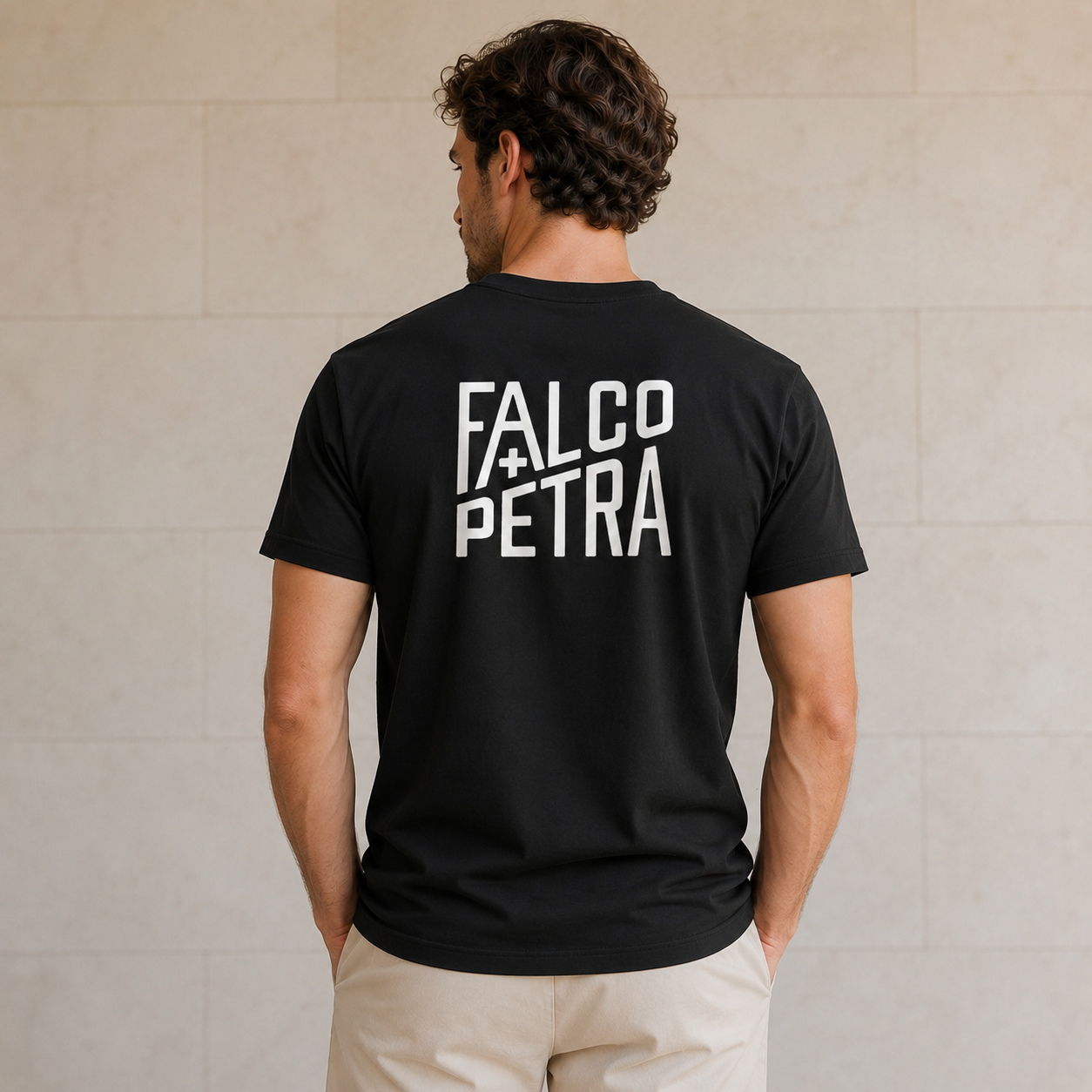Falco + Petra model — shirt man back